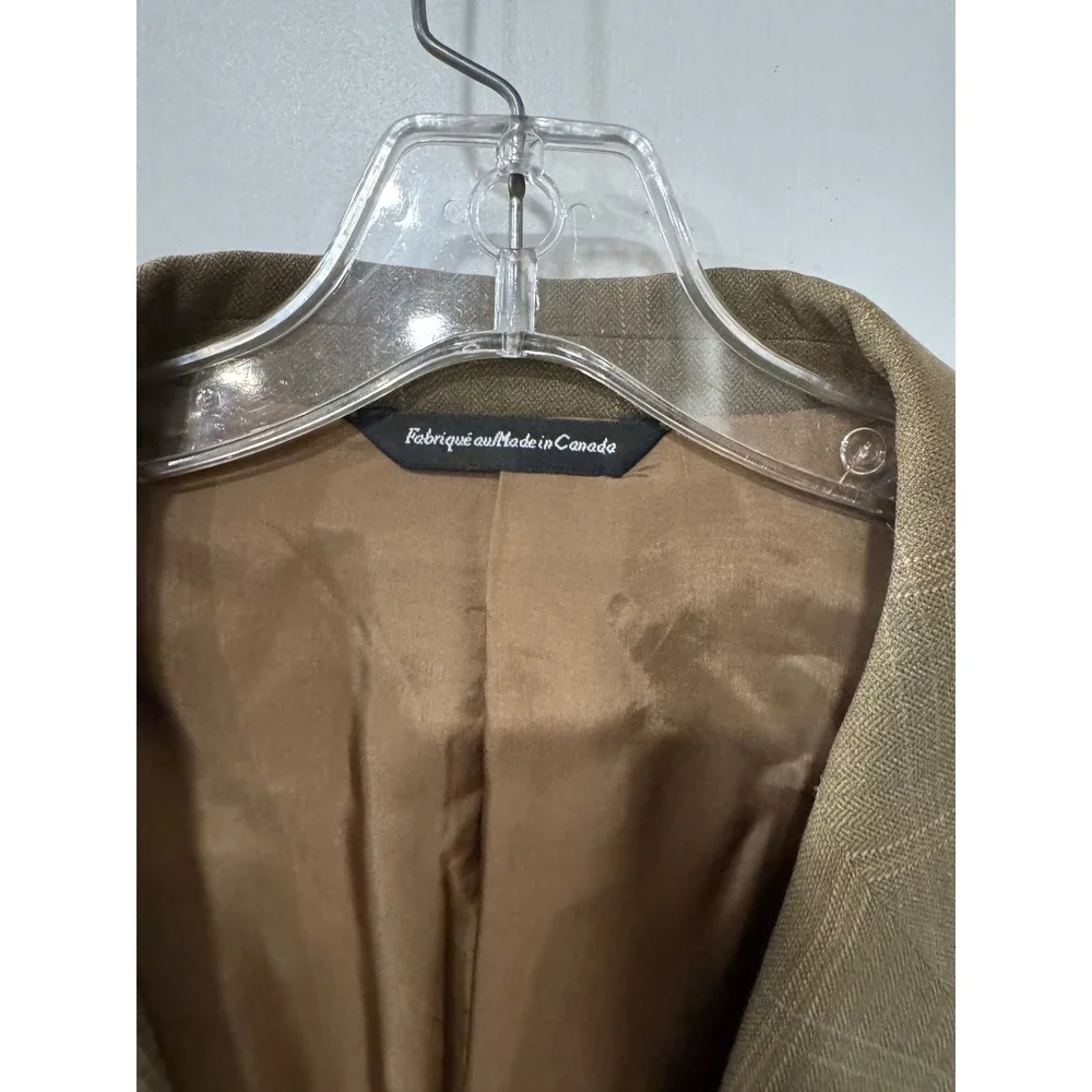 Taylor Richard's & Conger Mens Olive Herringbone Two Button Blazer ultra torto